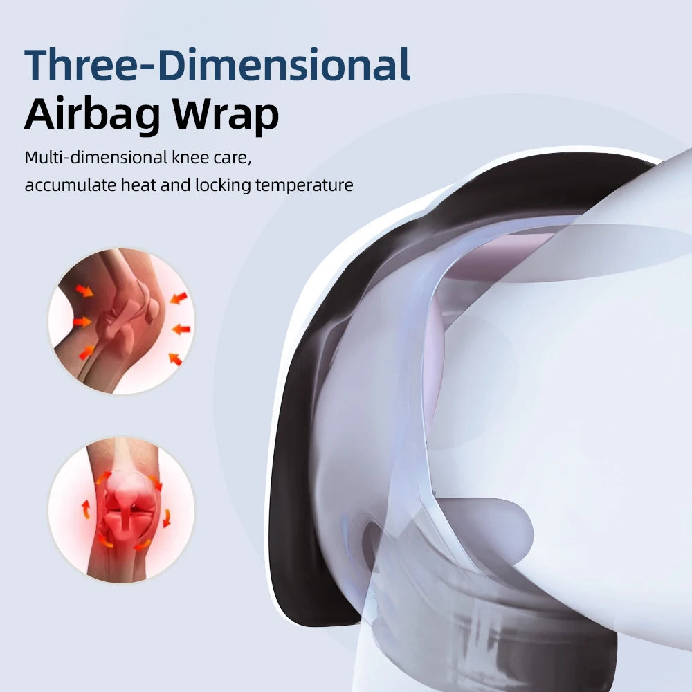 Drahtloses Elektrisches Kniemassagegerät mit Wärme, Vibration und Rotlichttherapie