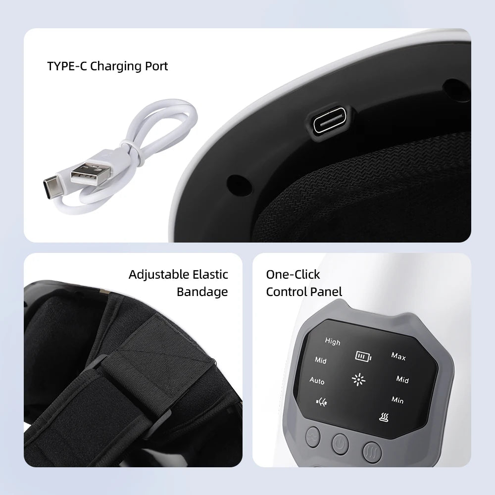 Drahtloses Elektrisches Kniemassagegerät mit Wärme, Vibration und Rotlichttherapie