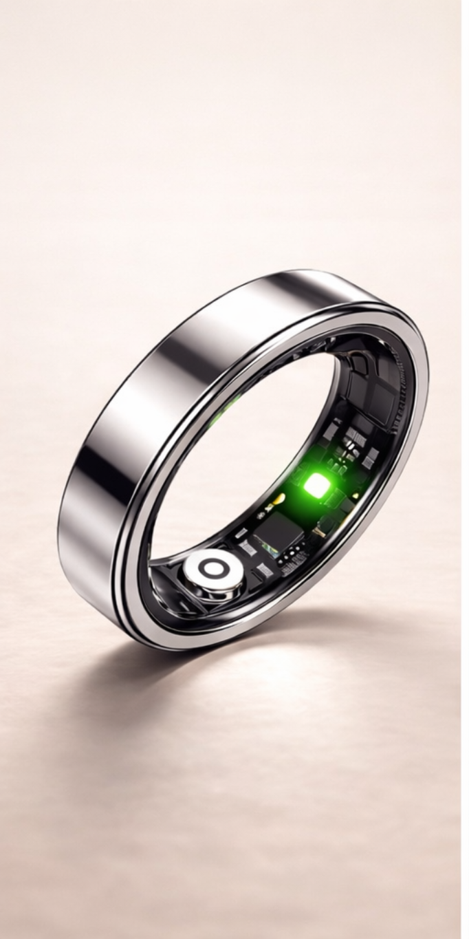 Performance Smart Ring in Silber aus seitlicher Perspektive
