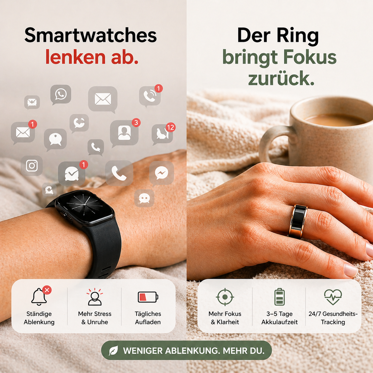 Smart Ring als Alternative zur Smartwatch – weniger Ablenkung, mehr Fokus im Alltag