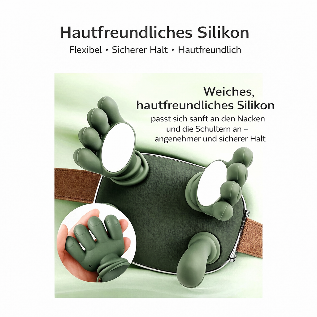 4D Bionic Finger Nacken- und Schulter-Massagegerät – Kabelloser Shiatsu Tiefenmassage-Relaxer für Nacken, Schultern & Trapezius