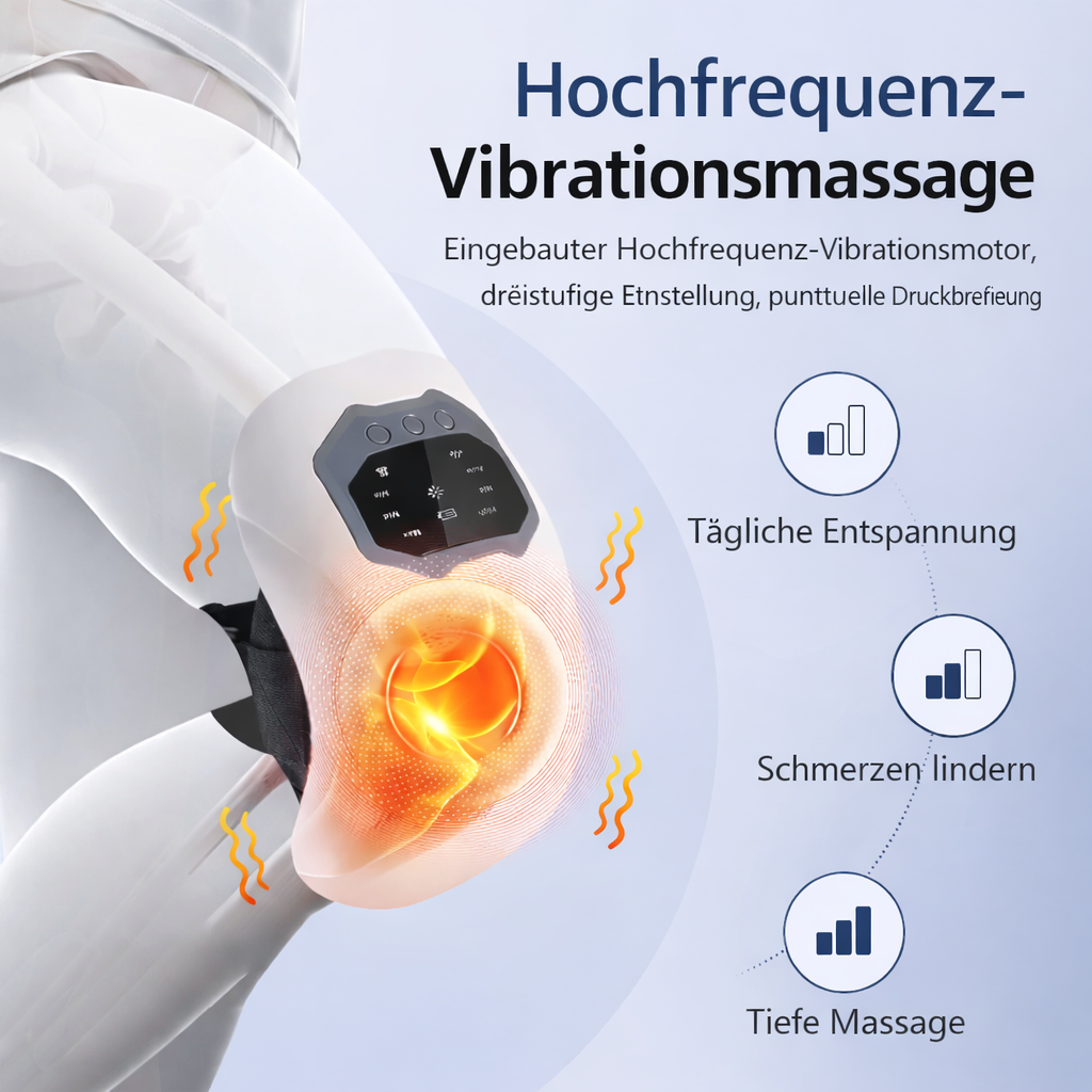 Drahtloses Elektrisches Kniemassagegerät mit Wärme, Vibration und Rotlichttherapie