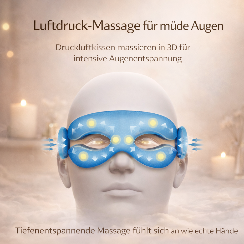Augenmassagegerät mit Luftdruckmassage für intensive Augenentspannung und angenehme Druckmassage