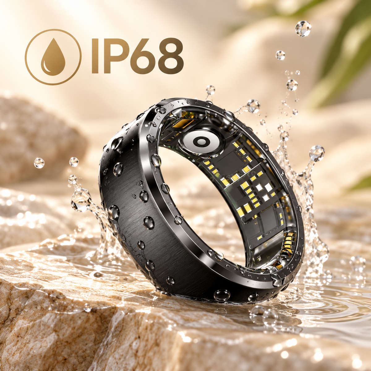 Smart Ring mit IP68 Wasserbeständigkeit und integriertem Sensorsystem