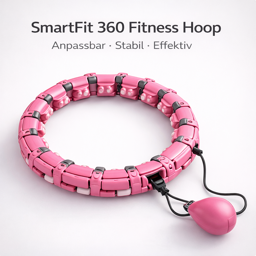 SmartFit 360 Fitness Hoop in Pink als modernes Fitnessgerät für effektives Training zuhause